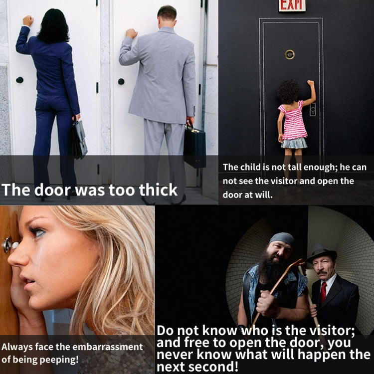 W8-S Smart Peephole Camera - 2.4" Screen 2.0MP Security Viewer with TF Card