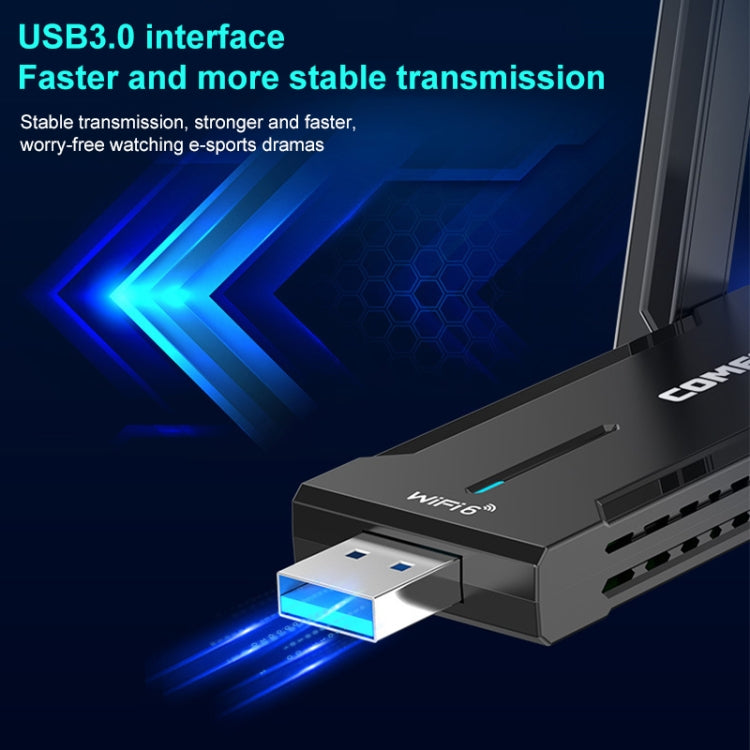 COMFAST 972AX WiFi 6 USB Adapter - 5400Mbps Wireless Network Card Plug & Play