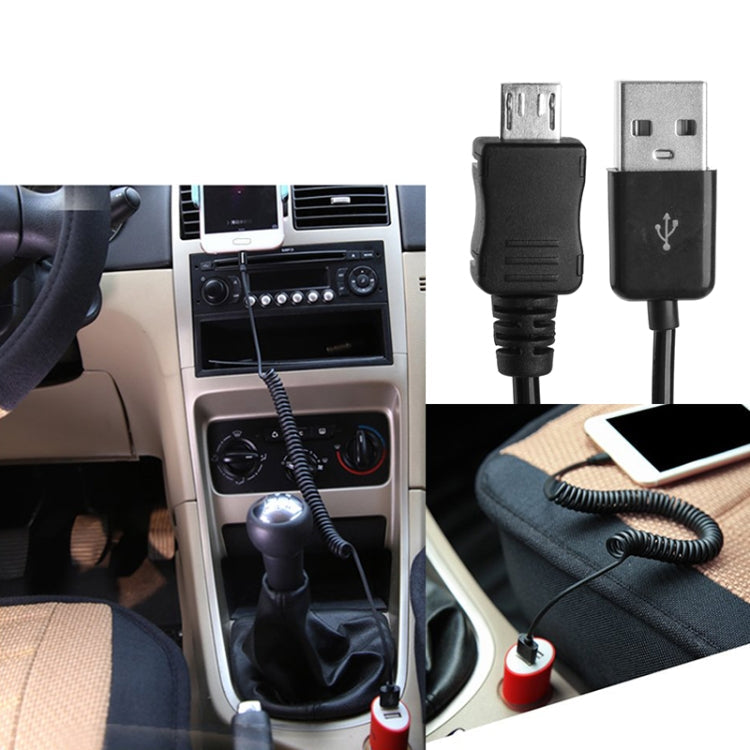 2m Micro USB Coiled Charging Cable | Spring Data Sync Cable