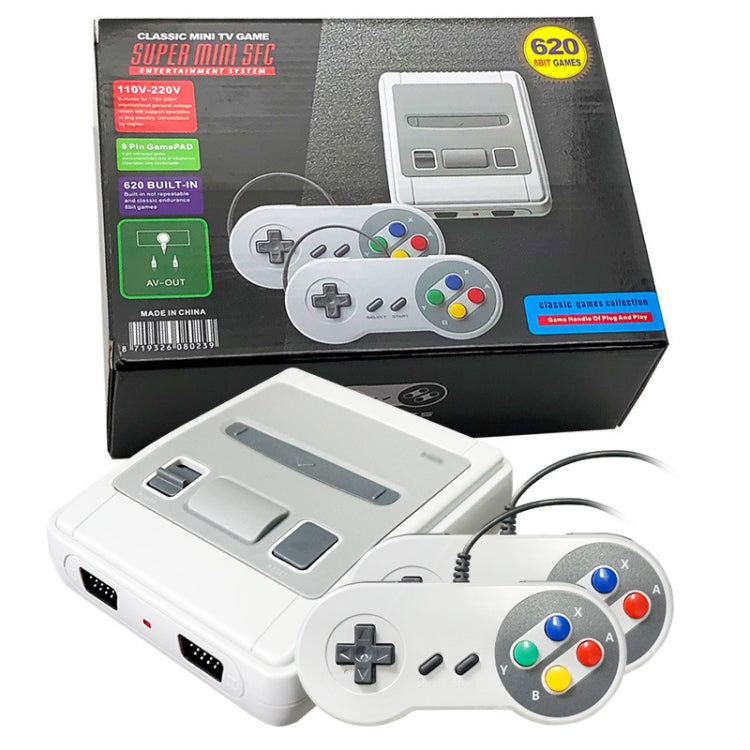 Retro 8-Bit TV Game Console - 620 Built-In Classic Games with AV Output