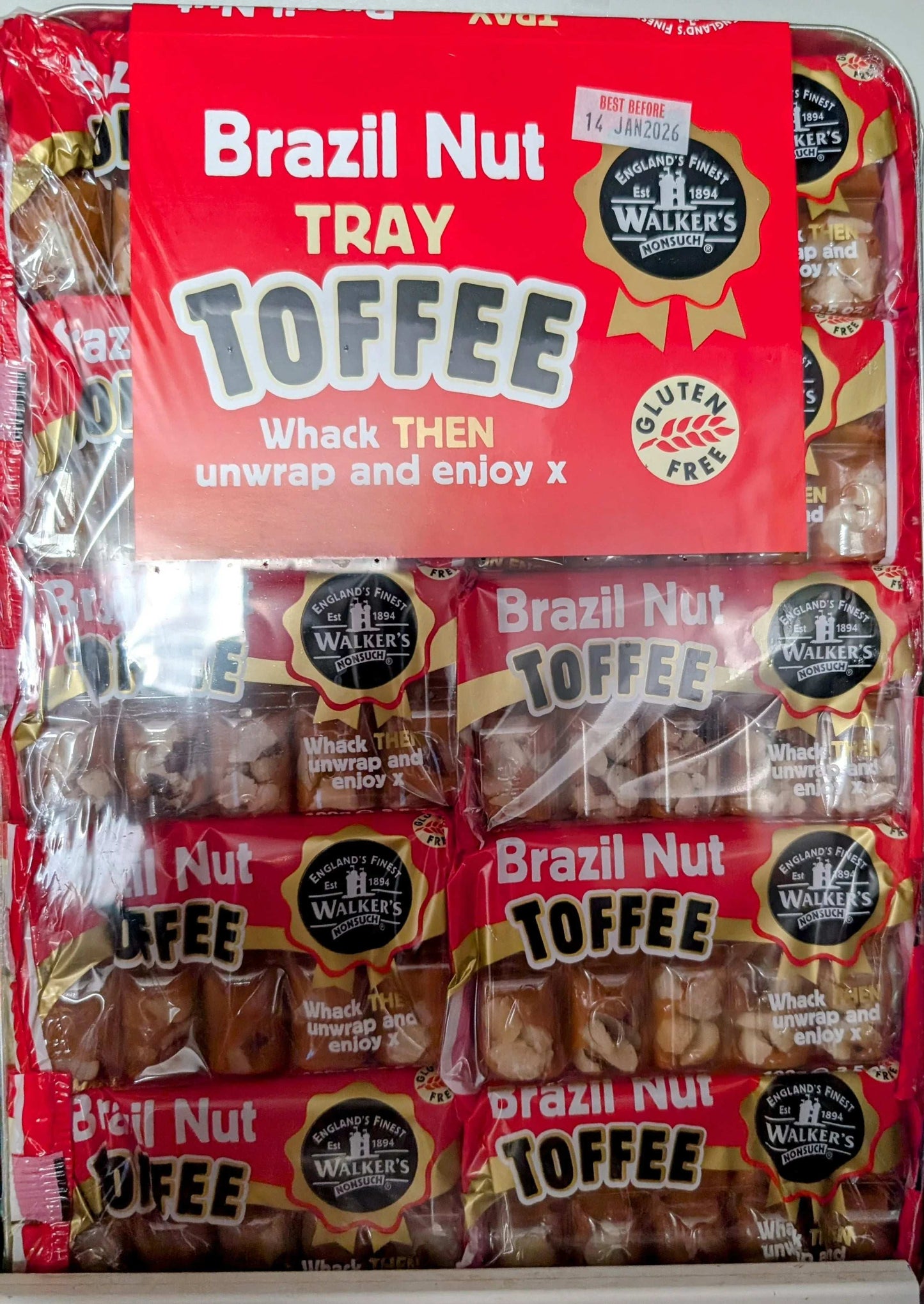 Walker's Nonsuch Tray Toffee – 100g Bars (Various Flavours)