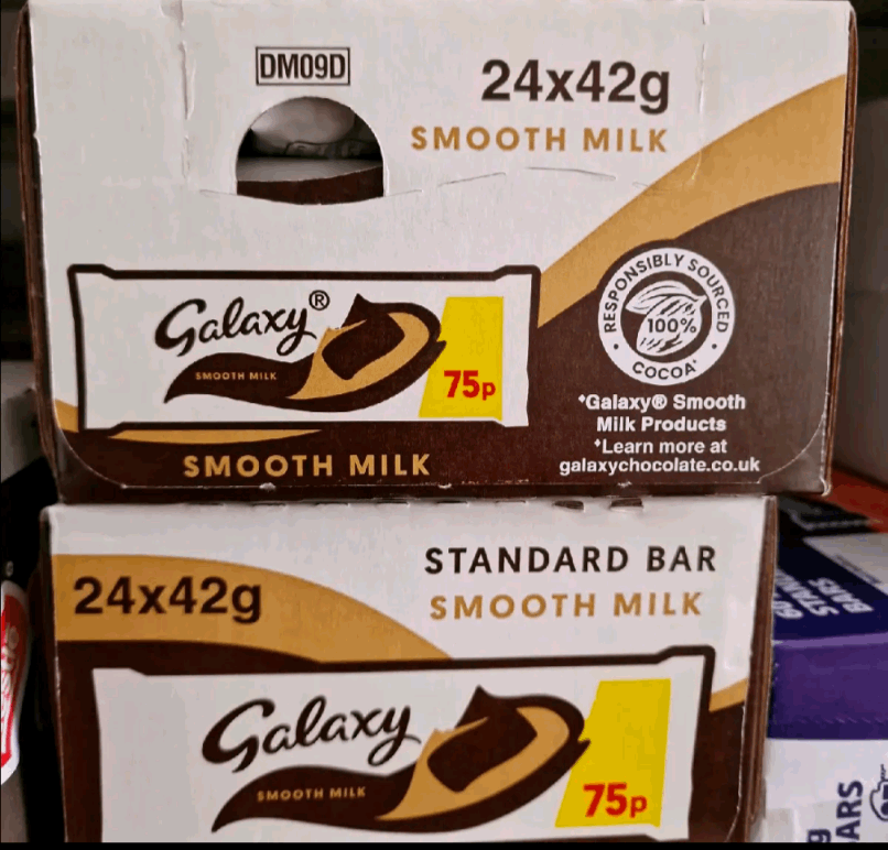 Galaxy Smooth Caramel Chocolate Bars – 24 x 48g Full Box Ex store hartlepool