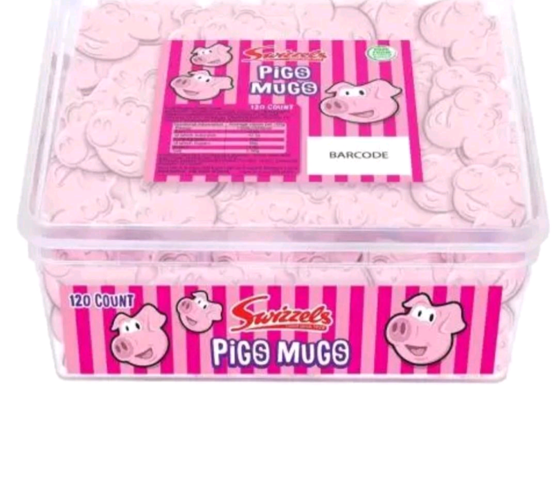 Swizzels Pigs Mugs – 120 Count Tub