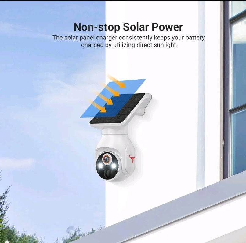Solar Powered Outdoor Security Camera – 1080p HD, Two-Way Talk, Night Vision, AI Motion Detection