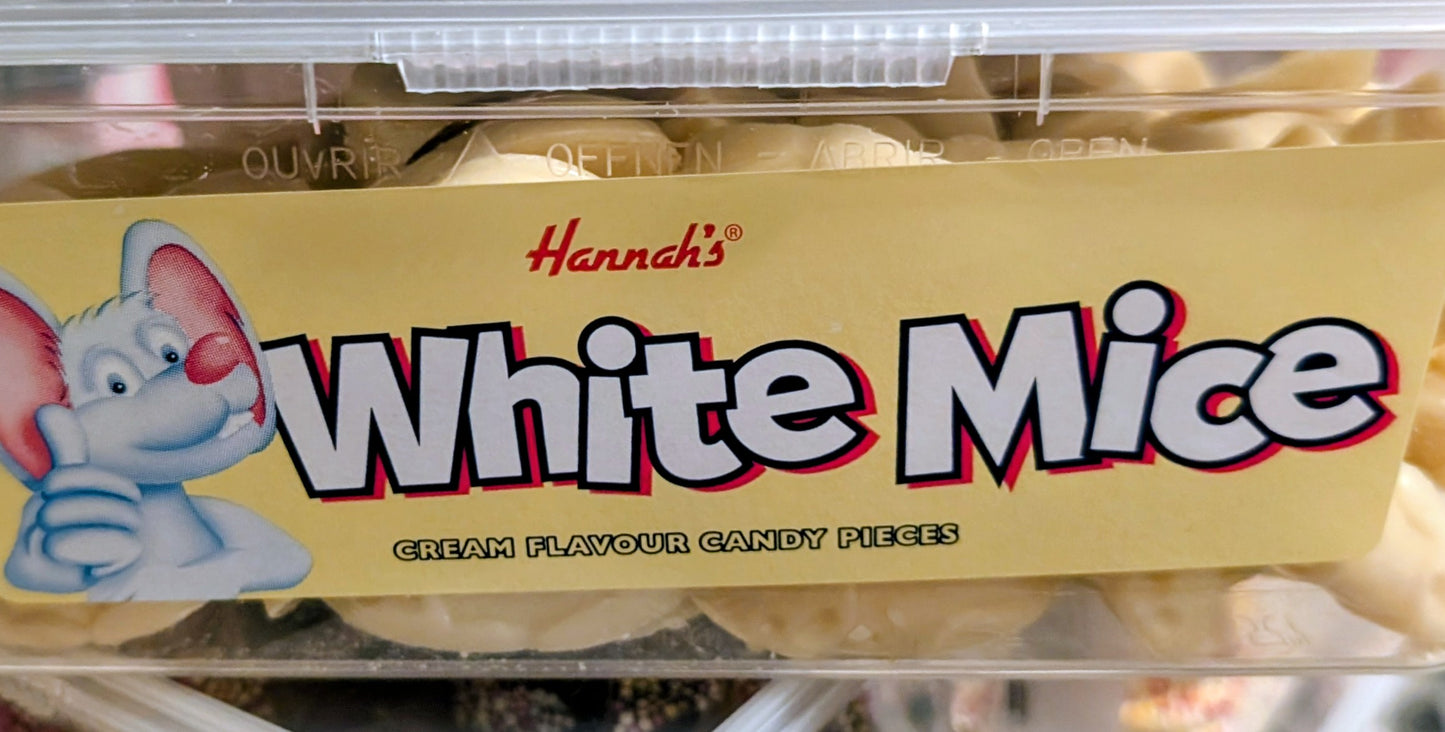 Hannah’s White Mice – Classic Creamy Candy Tub