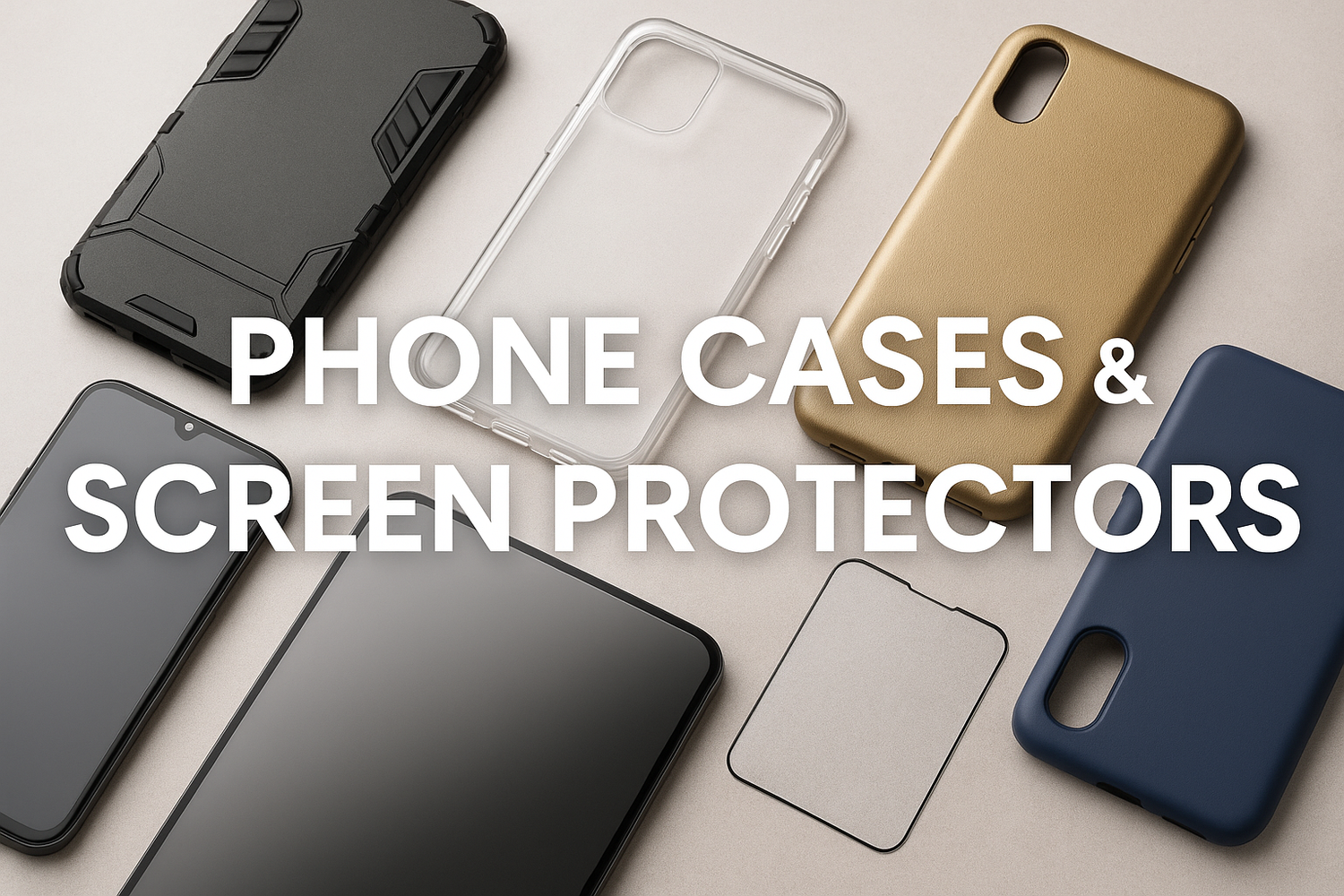 Phone cases screen protectors, tech cases.