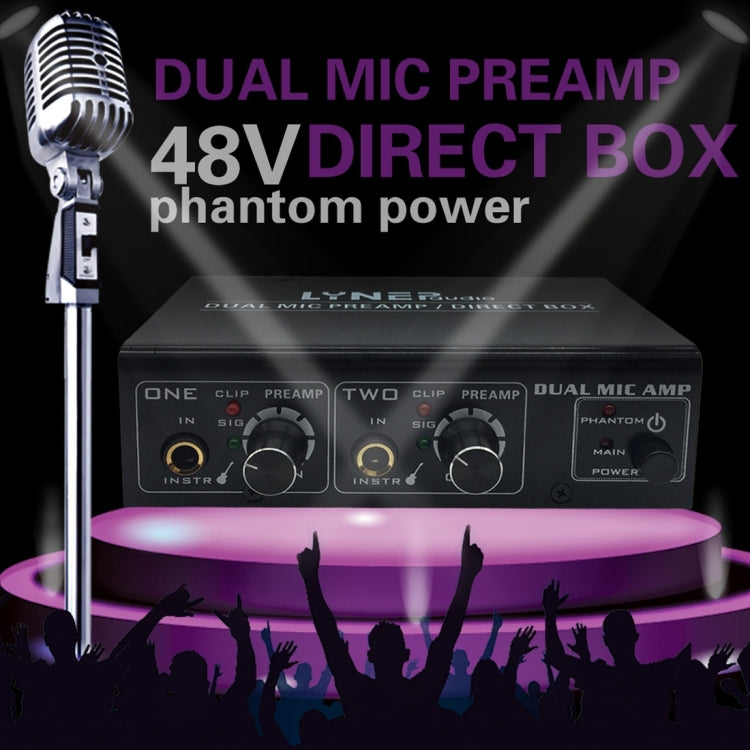 LINEPAUDIO A961 2-Channel Microphone Amplifier - Electric Guitar & Bass Amp