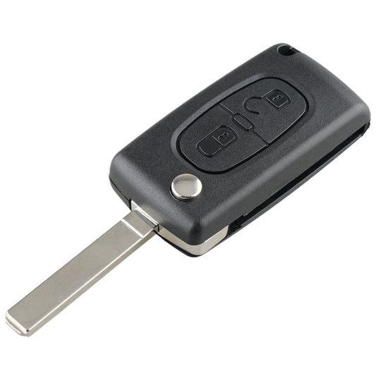 Peugeot 2 Button Remote Car Key Fob 433MHz - Uncut Blade with Chip & Battery