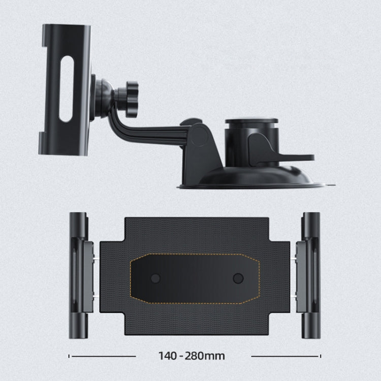 Car Dashboard Tablet Holder - Suction Cup Windshield Mount with Tray