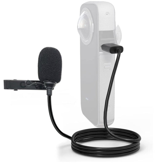 For Insta360 ONE X2 Lavalier Clip Type-C Recording Microphone, For Insta360 ONE X2