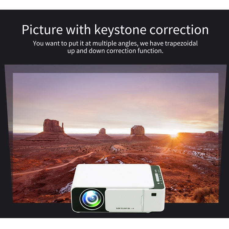 T5 Mini Smart LED Projector – 1024×600 – HDMI / USB / SD – Same Screen Mirroring