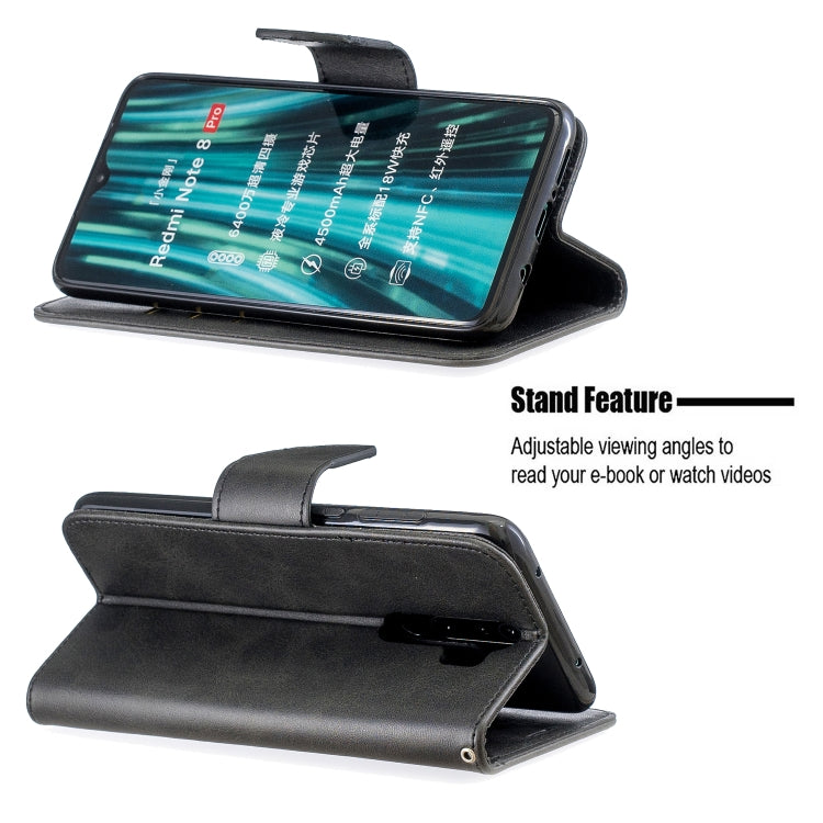 Retro Lambskin Texture Pure Color Horizontal Flip PU Leather Case with Holder & Card Slots & Wallet & Lanyard, For Xiaomi Redmi Note 8Pro