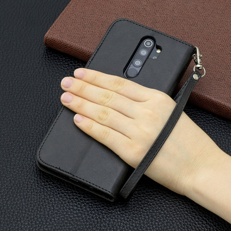 Retro Lambskin Texture Pure Color Horizontal Flip PU Leather Case with Holder & Card Slots & Wallet & Lanyard, For Xiaomi Redmi Note 8Pro