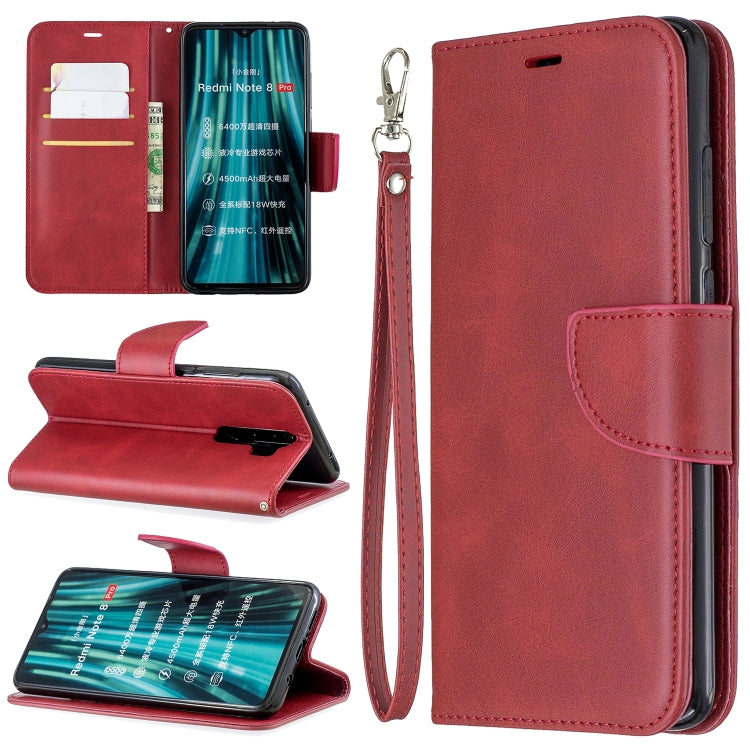 Retro Lambskin Texture Pure Color Horizontal Flip PU Leather Case with Holder & Card Slots & Wallet & Lanyard, For Xiaomi Redmi Note 8Pro