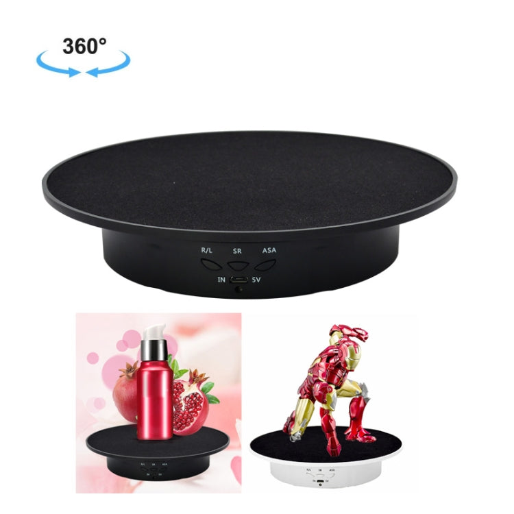 20cm USB Electric Rotating Turntable - Photography Display Stand (8kg Load)