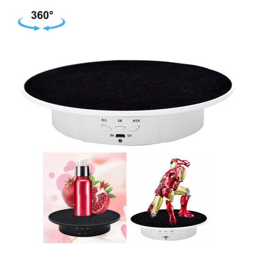 20cm USB Electric Rotating Turntable - Photography Display Stand (8kg Load)
