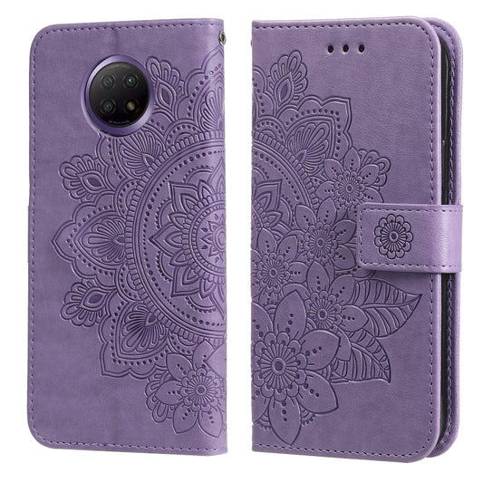 7-petal Flowers Embossing Pattern Horizontal Flip PU Leather Case with Holder & Card Slots & Wallet & Photo Frame, For Xiaomi Redmi Note 9T 5G / Note 9 5G (CN Version), For Xiaomi Redmi Note 9 4G (Foreign Version) / Mi 10X 4G                           ...