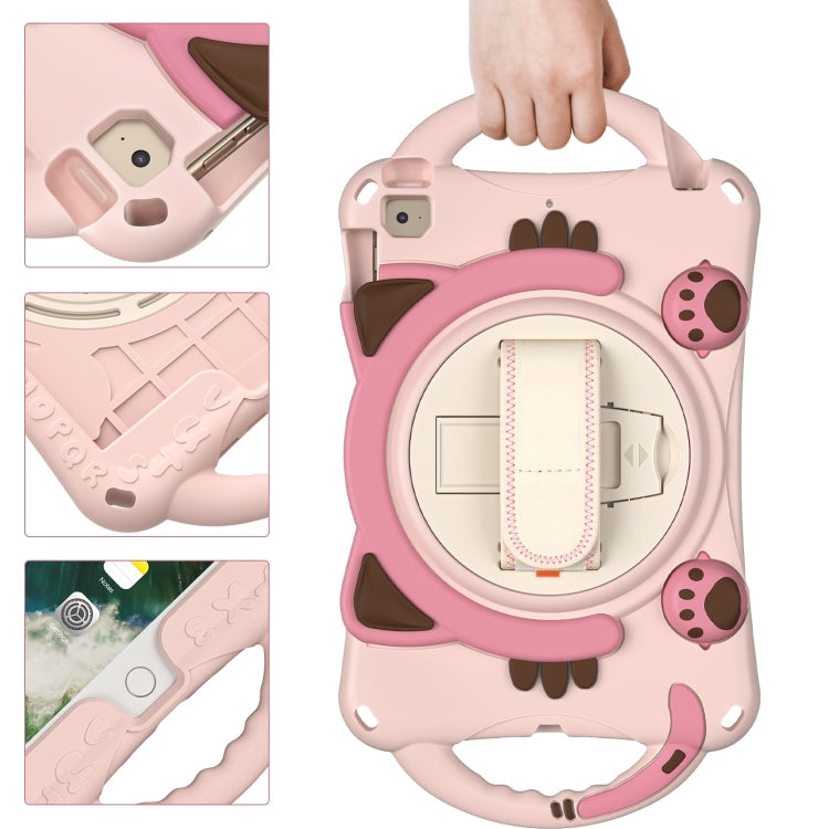 Kids iPad Mini Case - Cute Cat Shockproof EVA Cover with Handle & Strap