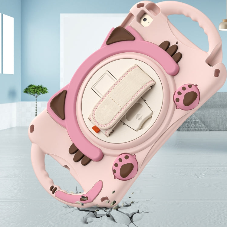 Kids iPad Mini Case - Cute Cat Shockproof EVA Cover with Handle & Strap