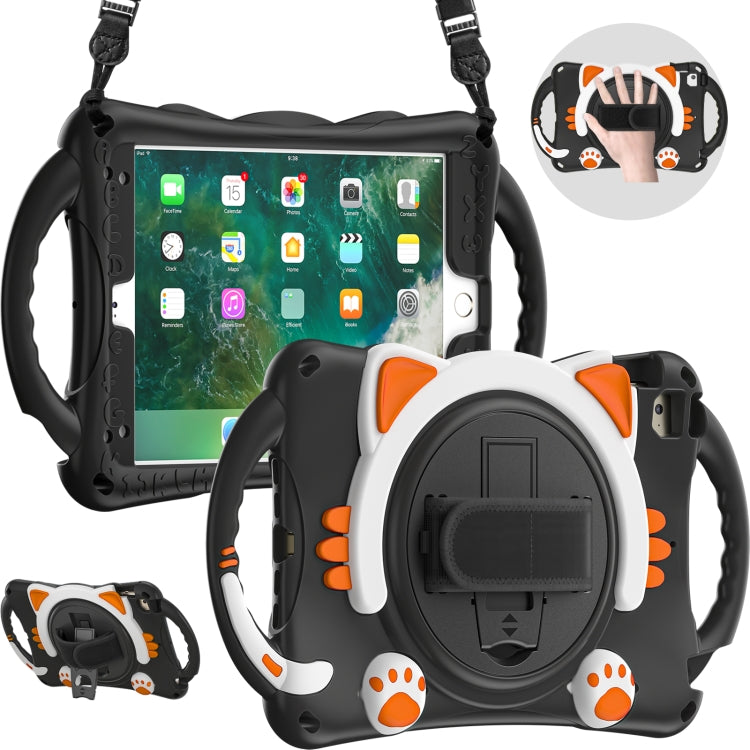 Kids iPad Mini Case - Cute Cat Shockproof EVA Cover with Handle & Strap