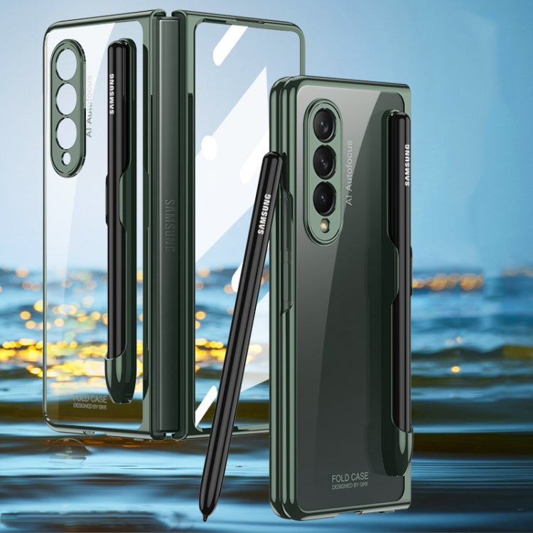 Samsung Galaxy Z Fold3 5G Case with S Pen Slot - GKK Electroplated Glass Cover