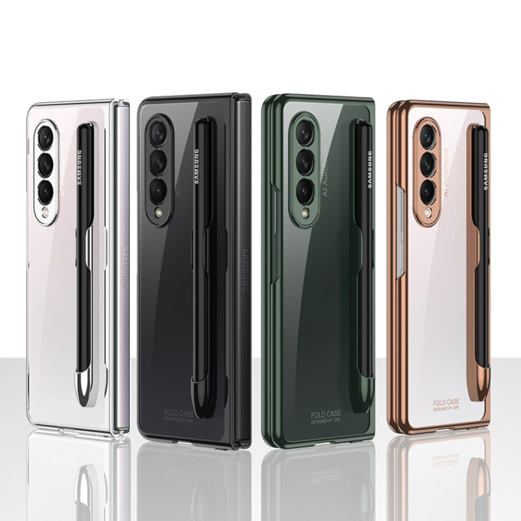 Samsung Galaxy Z Fold3 5G Case with S Pen Slot - GKK Electroplated Glass Cover