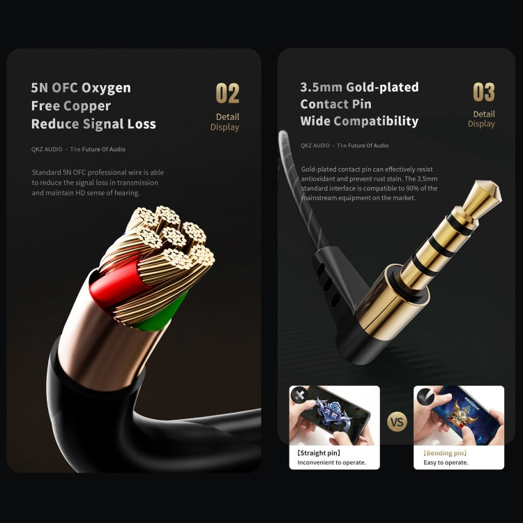 QKZ SK8 Sports Earphones - HiFi In-Ear Headphones with Mic & Dynamic Sound