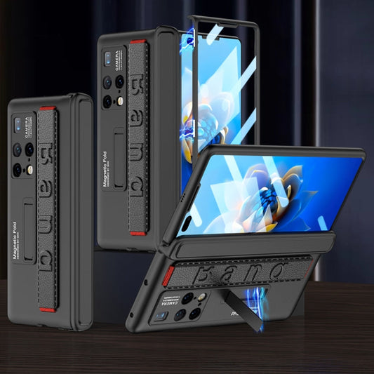GKK Magnetic Hinge Phone Case for Huawei Mate X2 - Integrated Cover with Wrist Strap