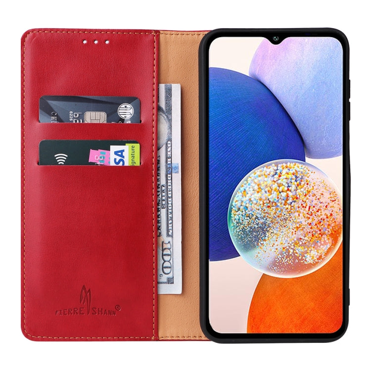 Fierre Shann PU Leather Phone Case - Samsung Galaxy A14 5G / A23 / A34 5G