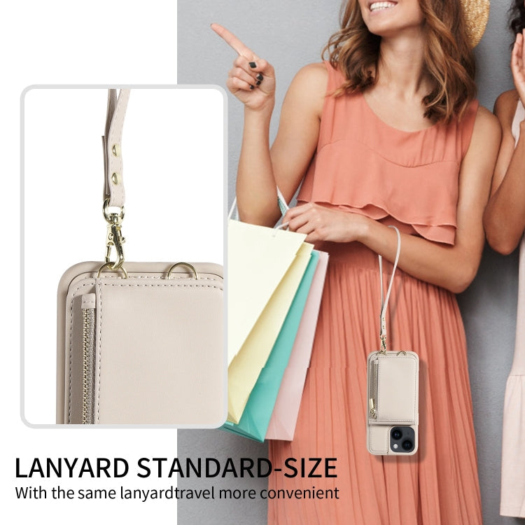 Crossbody Lanyard Zipper Wallet Leather Phone Case