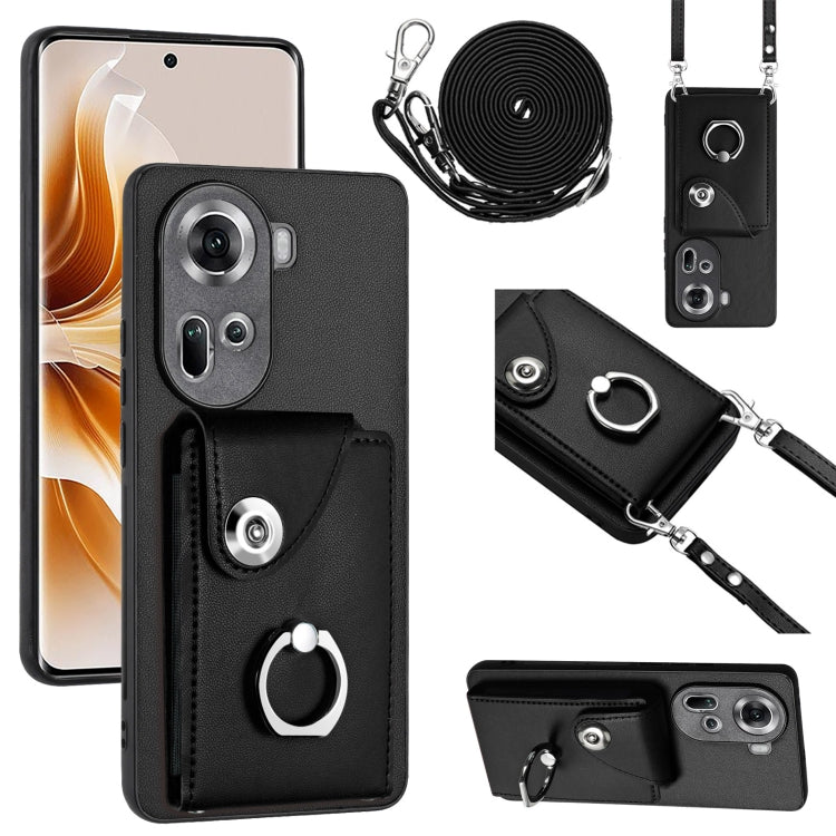 Phone Case with Card Holder, Ring Stand & Lanyard - Wallet Case