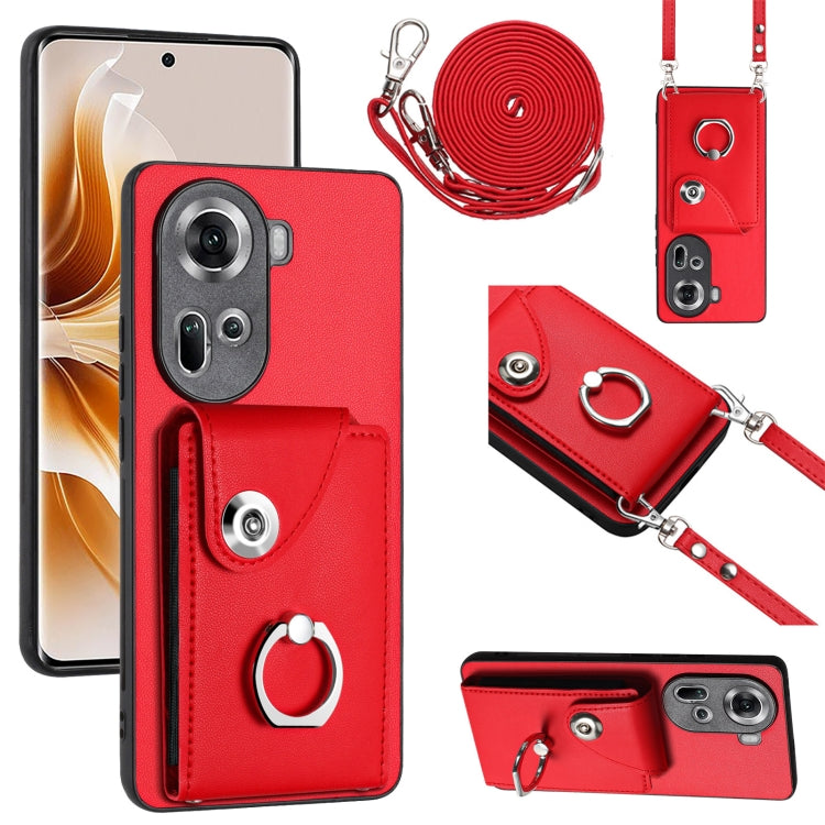 Phone Case with Card Holder, Ring Stand & Lanyard - Wallet Case