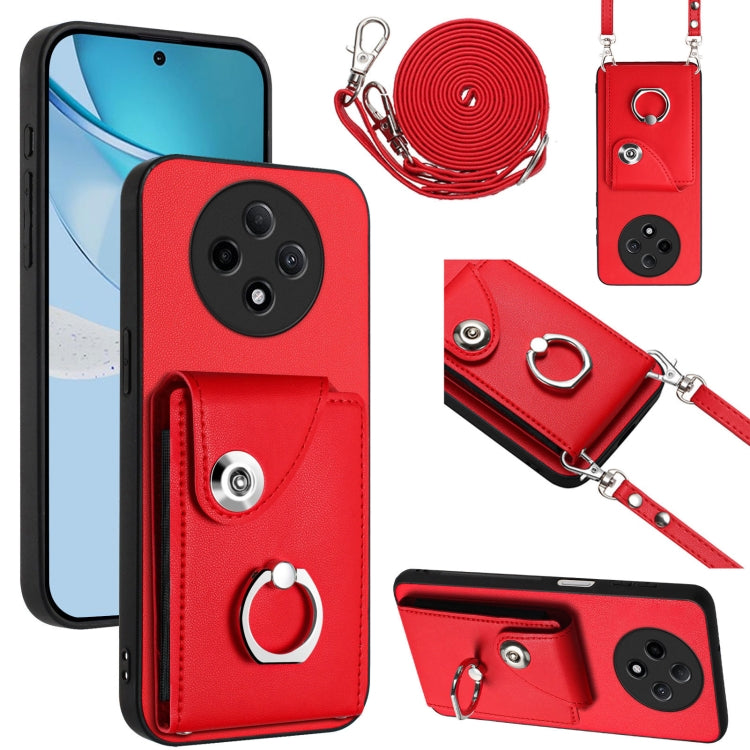 Phone Case with Card Holder, Ring Stand & Lanyard - Wallet Case