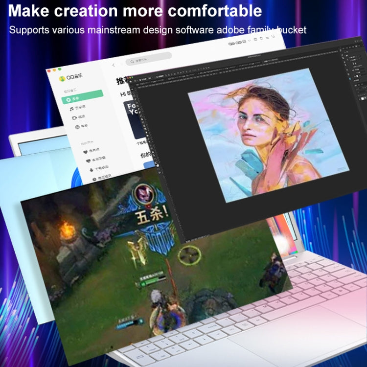 V8 15.6 inch Ultrathin Laptop, Windows 11 Intel Processor N95 Quad Core