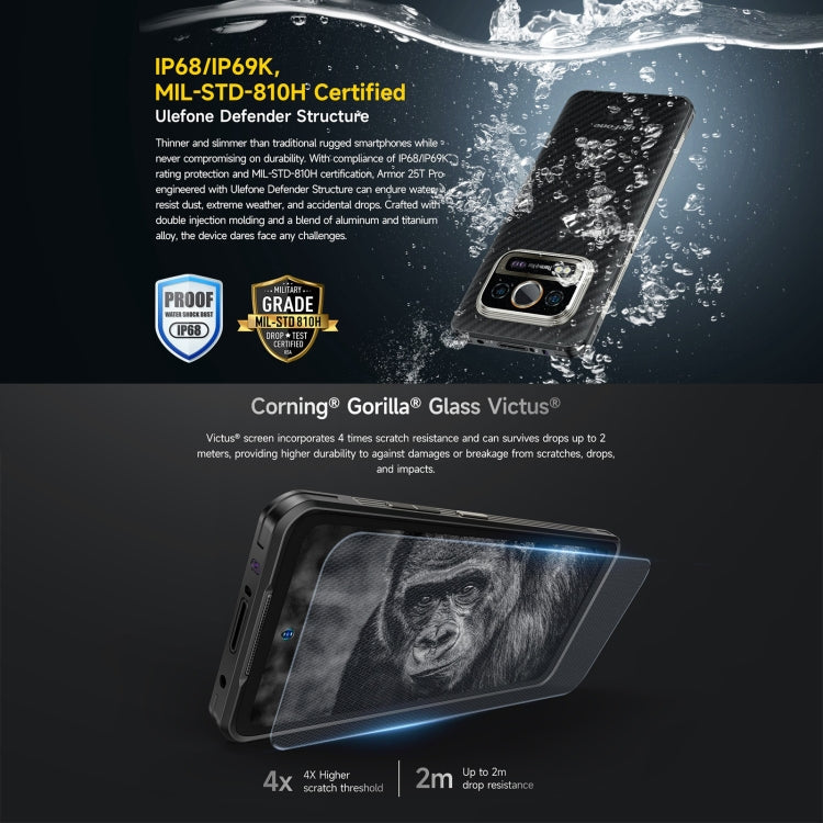 Ulefone Armor 25T Pro Rugged Smartphone - Thermal Imaging, 6.78" 5G Android 14
