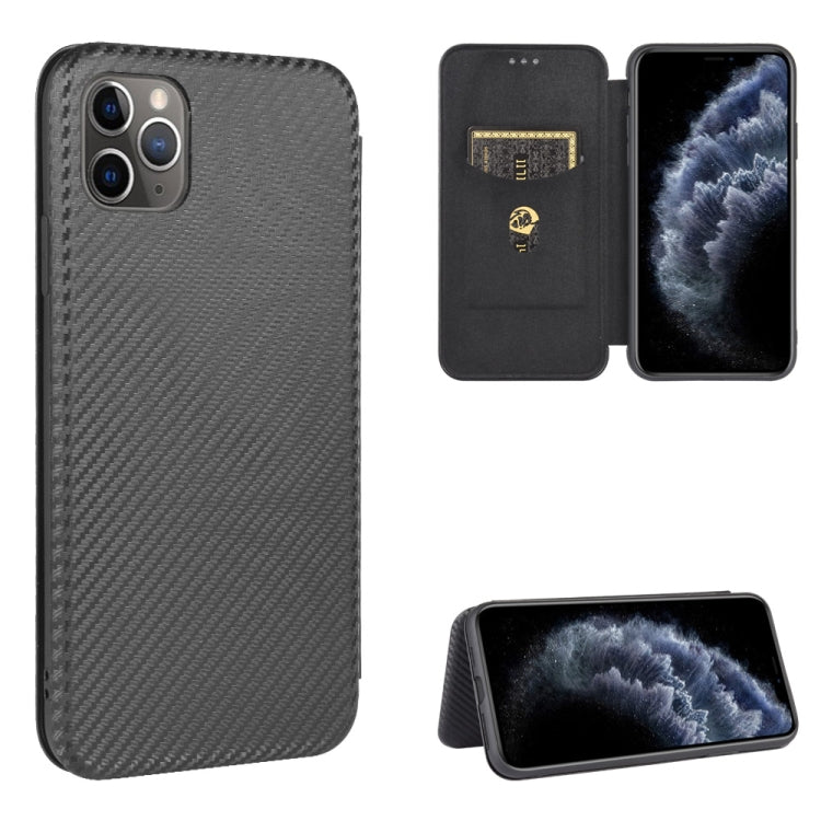Carbon Fiber Magnetic Flip Leather Case with Card Slot - iPhone 6/6s/11 Pro/Max