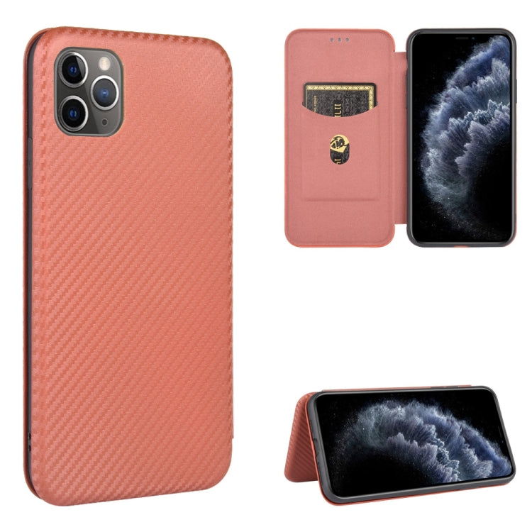 Carbon Fiber Magnetic Flip Leather Case with Card Slot - iPhone 6/6s/11 Pro/Max