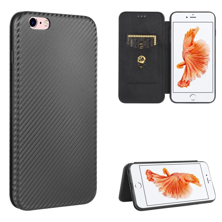 Carbon Fiber Magnetic Flip Leather Case with Card Slot - iPhone 6/6s/11 Pro/Max