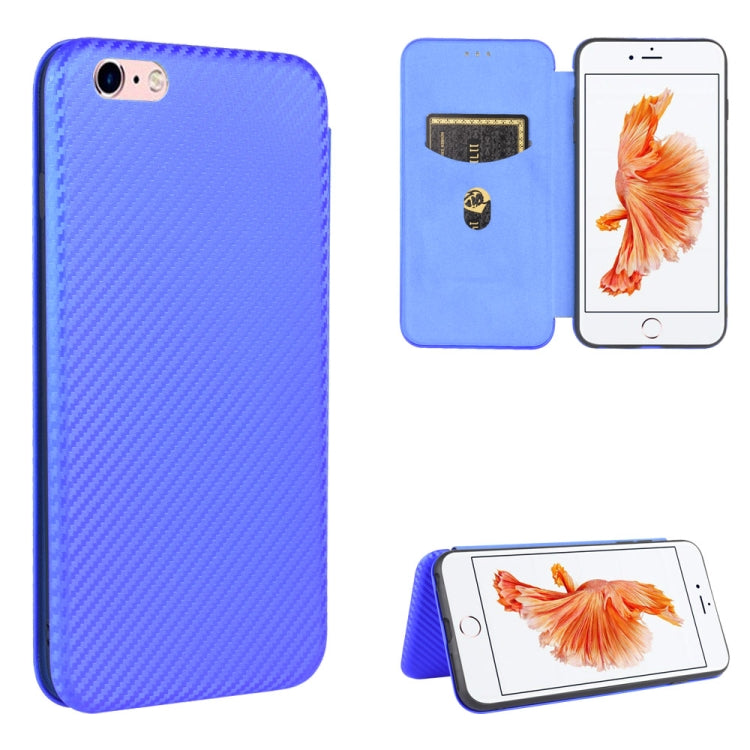 Carbon Fiber Magnetic Flip Leather Case with Card Slot - iPhone 6/6s/11 Pro/Max