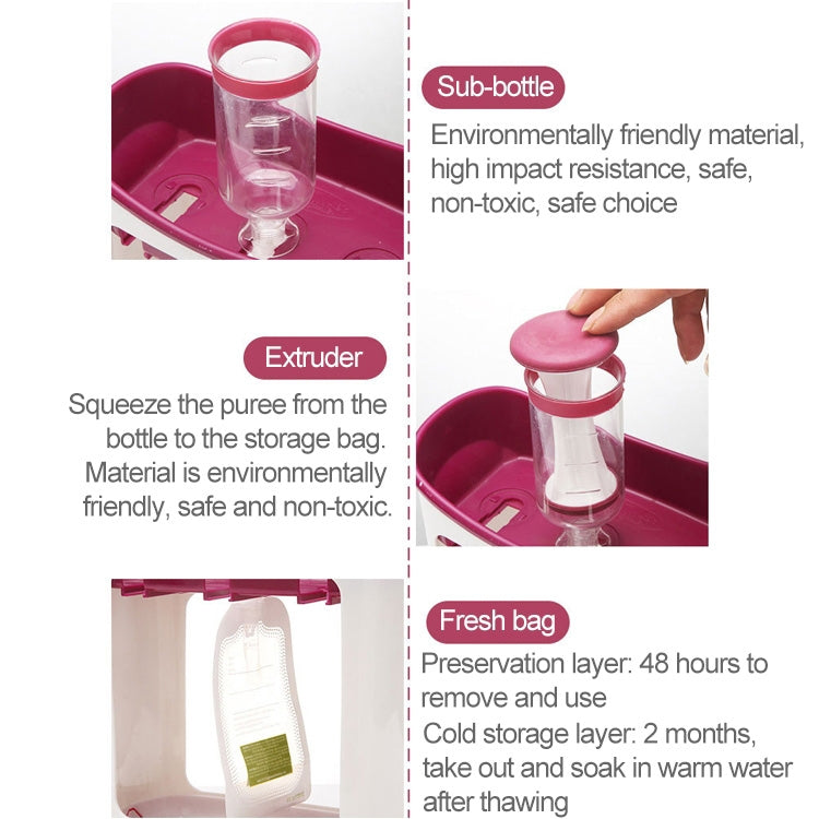 50 PCS Puree Extruder Squeeze Pouch Food Distribution Storage Bag, Compatible with HC14554 Food Dispenser, Storage Bag