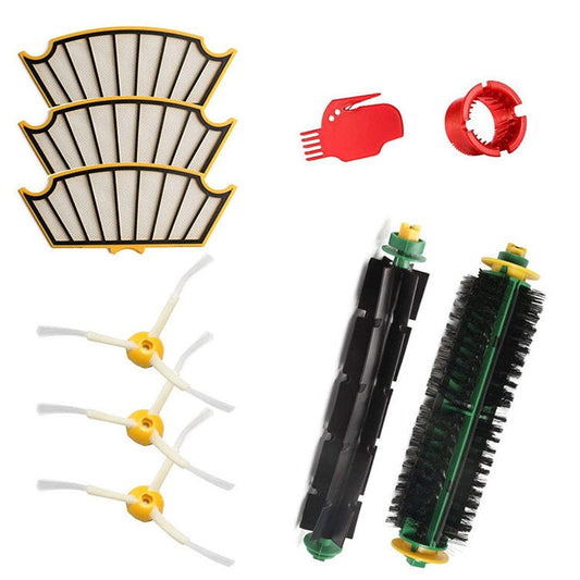 Replacement Roller Brush, Side Brush & HEPA Filter Set for iRobot 500 Series