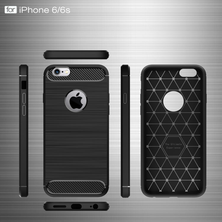 iPhone 6 & 6s Brushed Texture TPU Case - Rugged Armor Protective Cover