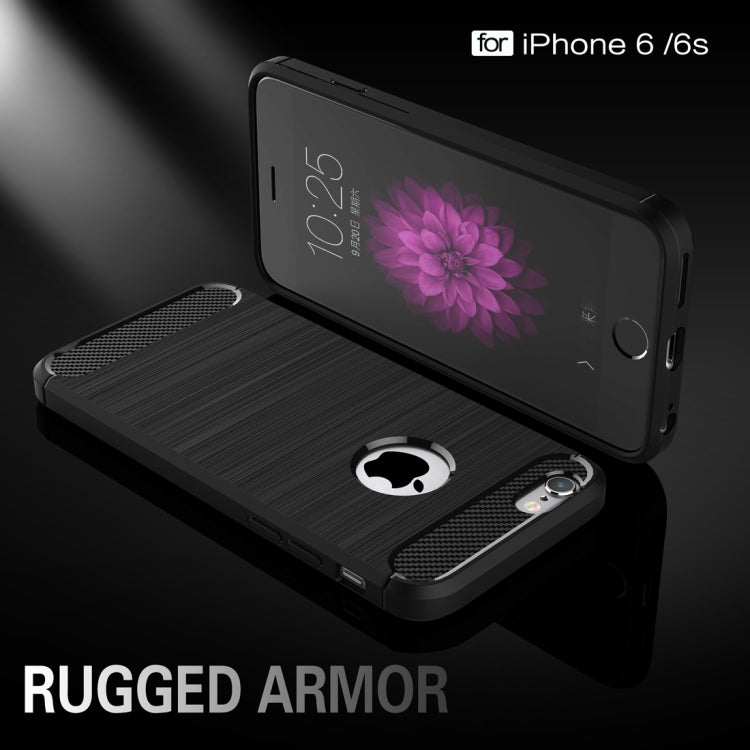 iPhone 6 & 6s Brushed Texture TPU Case - Rugged Armor Protective Cover