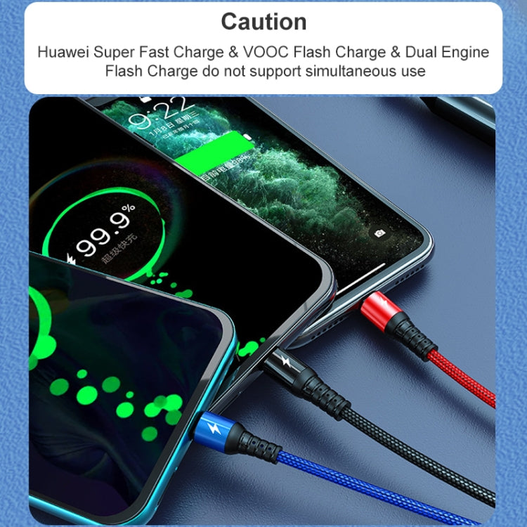 3-in-1 Fast Charging Cable 1.2m - USB to Lightning, USB-C & Micro USB | 5A Multi Charger