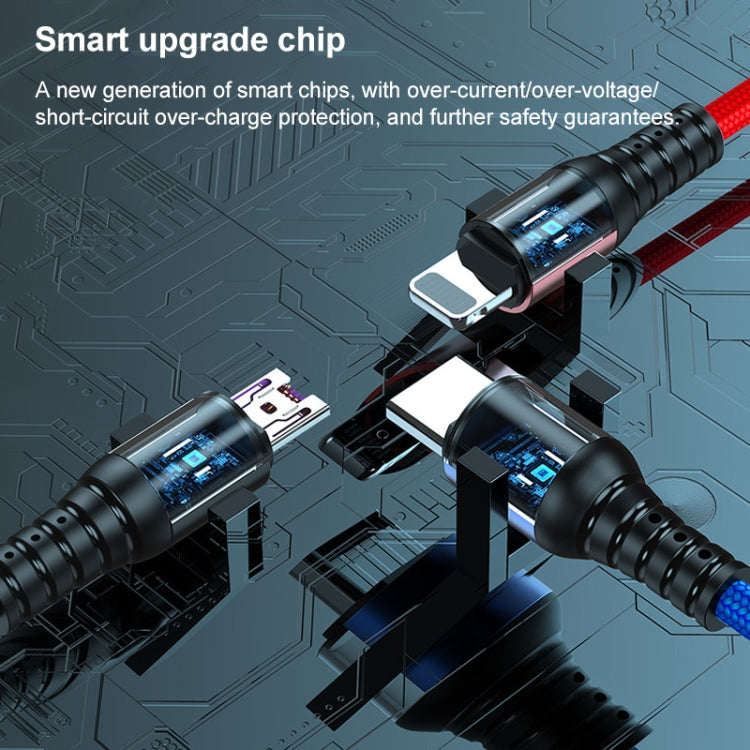 3-in-1 Fast Charging Cable 1.2m - USB to Lightning, USB-C & Micro USB | 5A Multi Charger