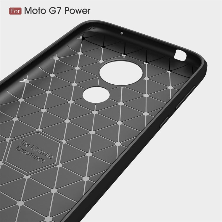 Brushed Carbon Fiber TPU Case for Motorola Moto G7 Power - Slim Protective Cover