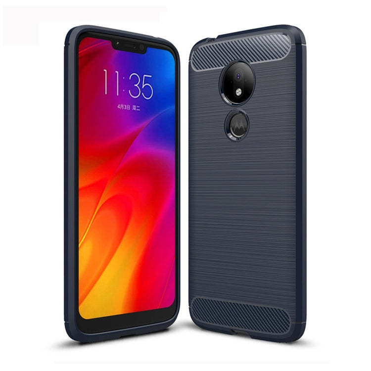Brushed Carbon Fiber TPU Case for Motorola Moto G7 Power - Slim Protective Cover