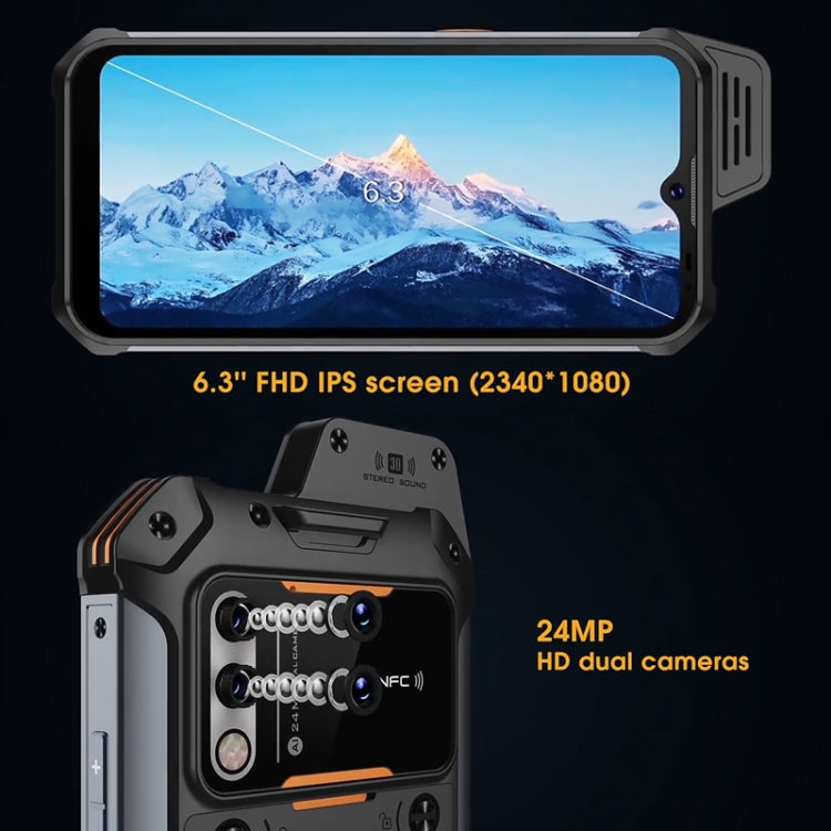 IP68 Waterproof Dustproof Shockproof, 5000mAh Battery, 6.3 inch Android 11 MTK6765 Helio P35 Octa Core up to 2.35GHz, Network: 4G, NFC, OTG, Standard , 4GB+64GB