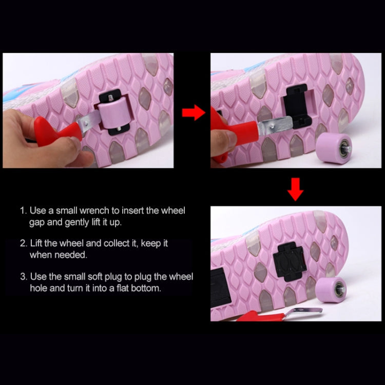 786 LED Light Ultra Light Rechargeable Double Wheel Roller Skating Shoes Sport Shoes, Size : 30 UK 11-12