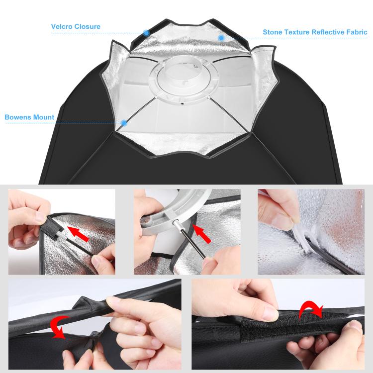 PULUZ 120W Photo Studio Strobe Flash Light Kit - Softbox, Reflector & Tripod Set